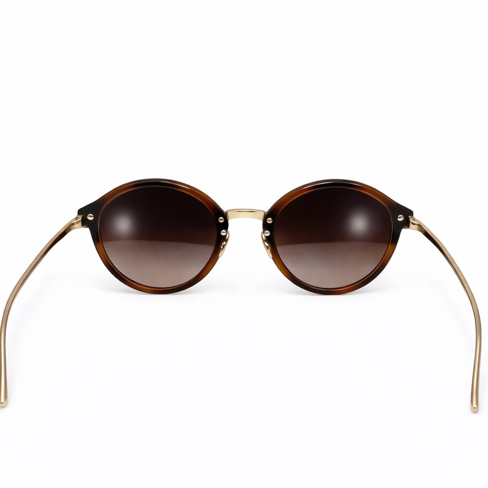 Fendi 9707 C3 Tortoise Shell Round Gradient Sunglasses 49-22-138 NWOT - Picture 10 of 11